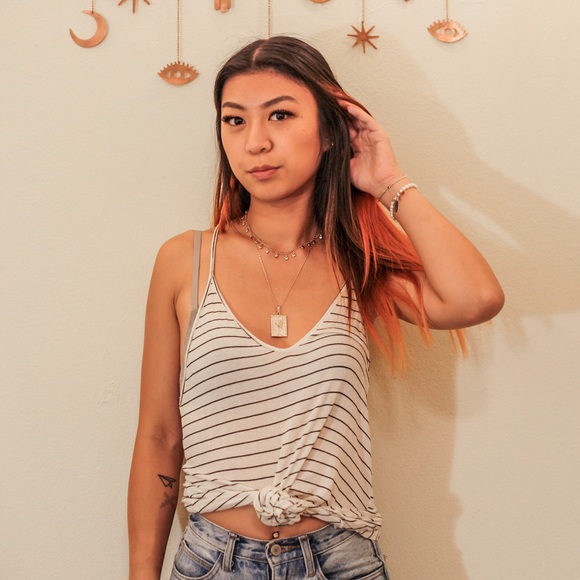 Striped flowy tank - Picture 1 of 3